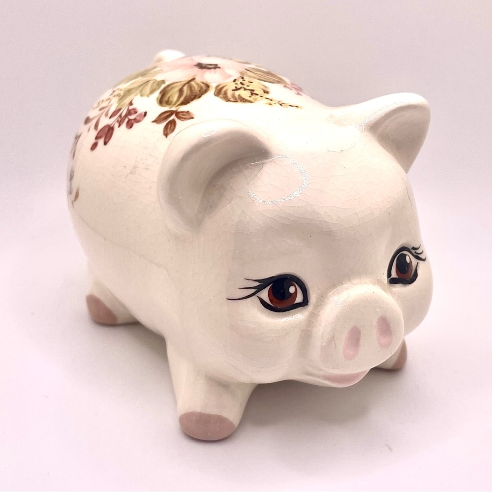 Vintage Hammersley Ceramic Pig Cotton Dispenser